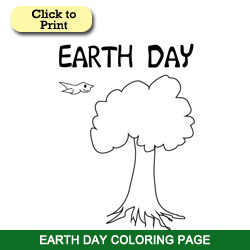 Free Earth Day coloring page