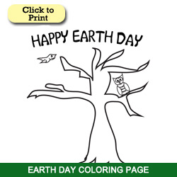 Earth Day coloring page free printables