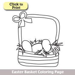 easter basket coloring page