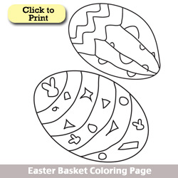 easter eggs coloring page