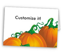 pumpkin themed halloween card