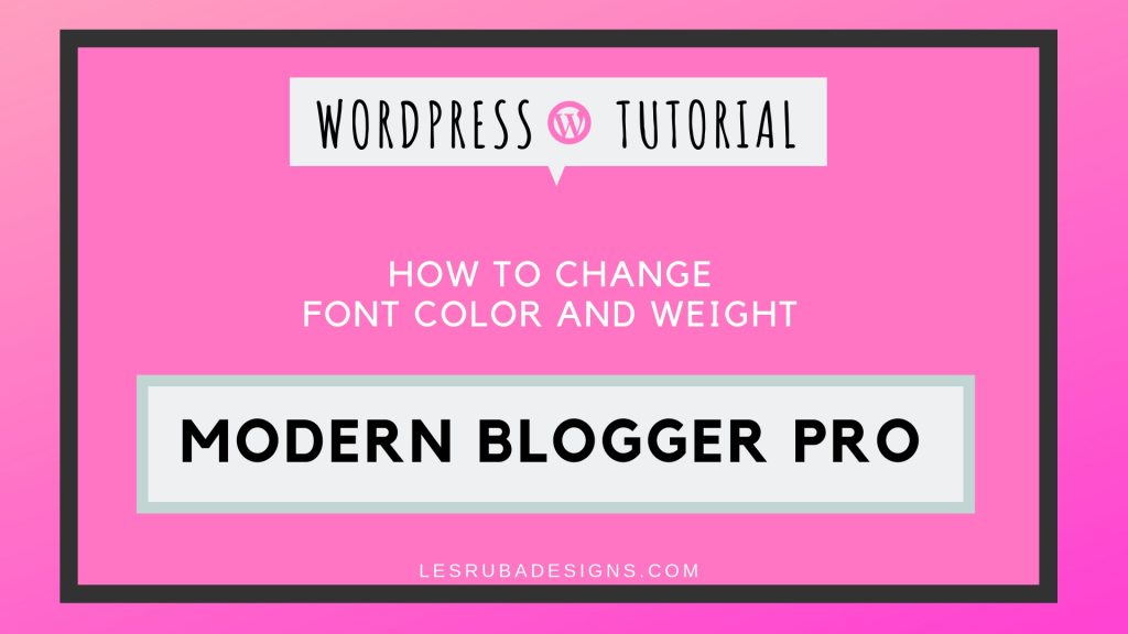 wordpress tutorial modern blogger pro theme