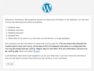 wordpress let's go