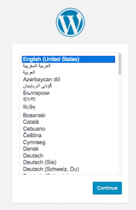 wordpress select language