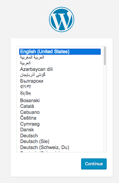wordpress select language
