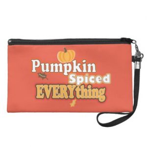 pumpkin spice everything wristlet