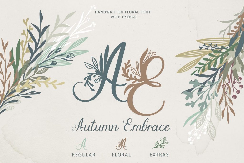 handwritten floral font