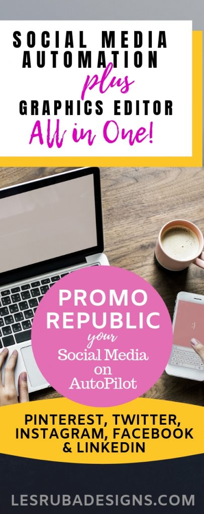 PromoRepublic social media posting scheduler and graphics design editor in one