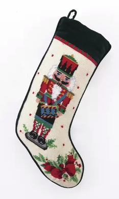 needlepoint nutcracker stocking