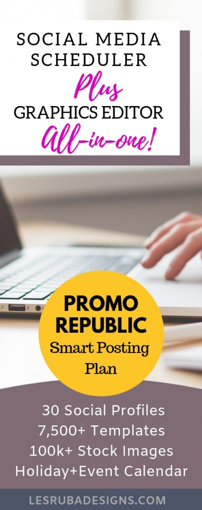 social media scheduler and graphics editor in one, auto posting tool promorepublic appsumo deal one low lifetime price