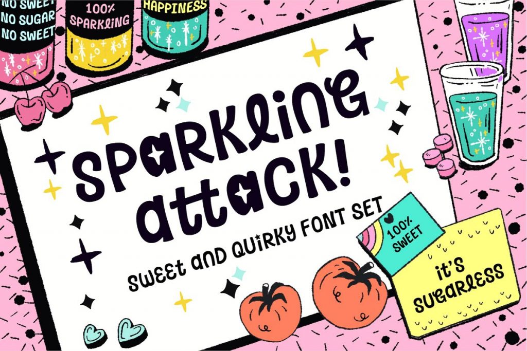 Sparkling Attack Font Creative Market