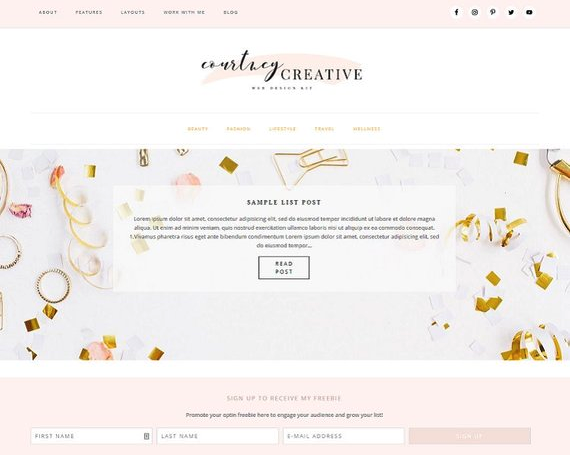 courtney creative wordpress theme