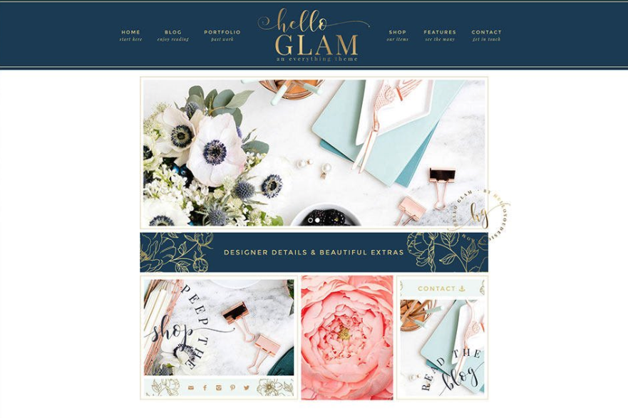 hello glam wordpress theme