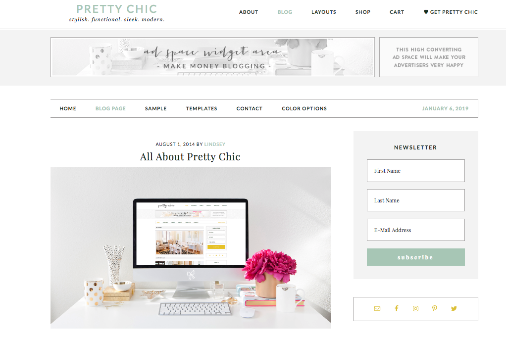 pretty chic wordpress theme