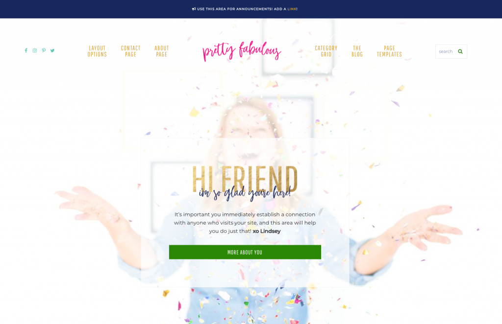 pretty fabulous wordpress theme