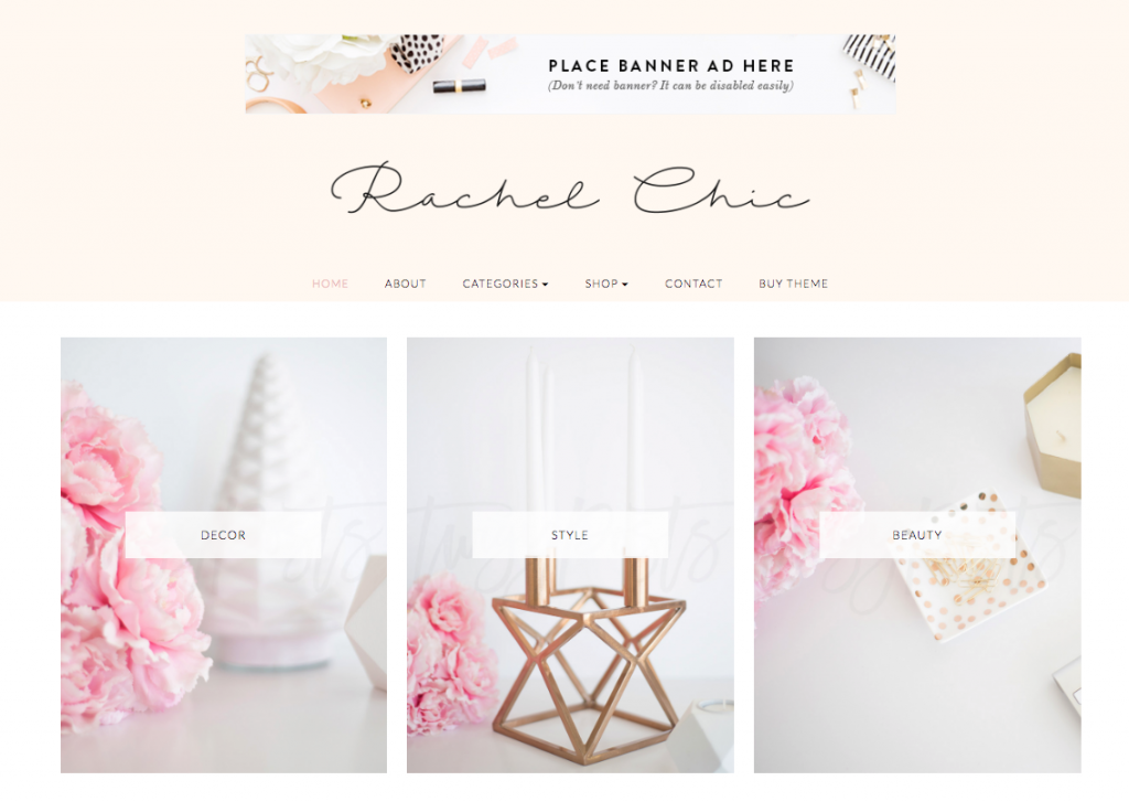 rachel feminine wordpress theme