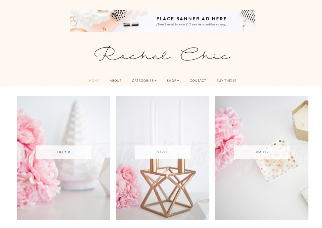 rachel feminine wordpress theme 