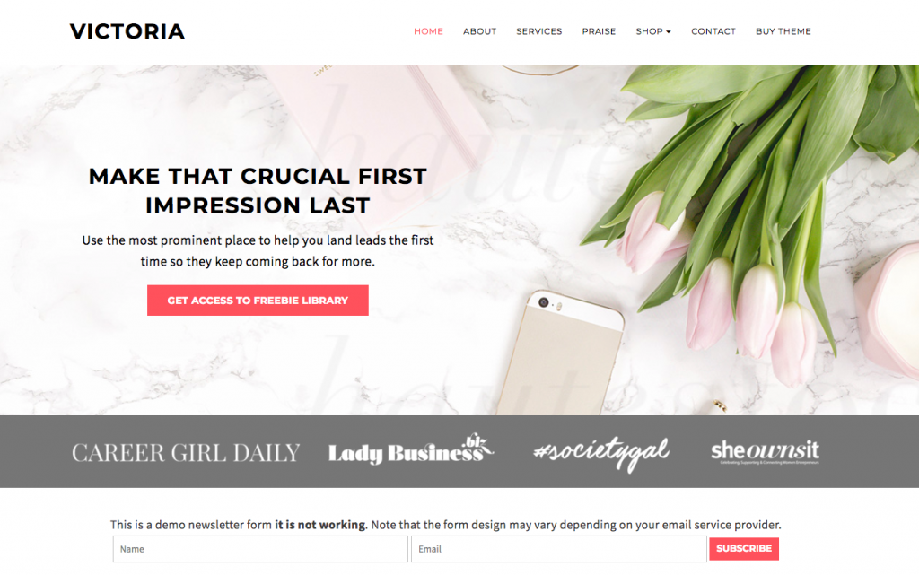 victoria wordpress theme