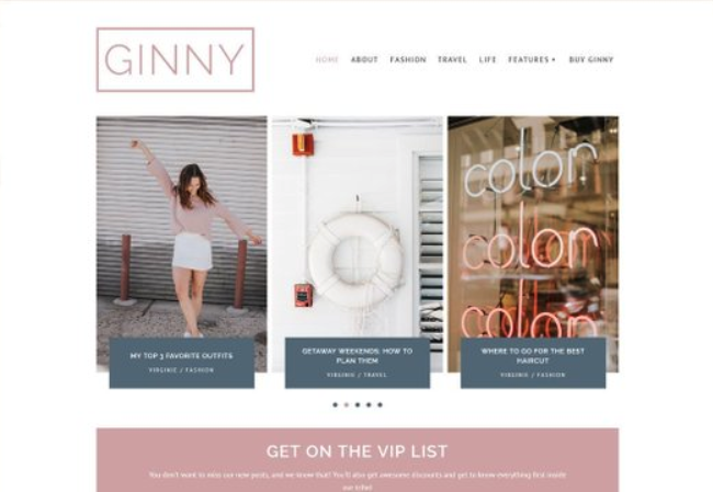 ginny wordpress theme