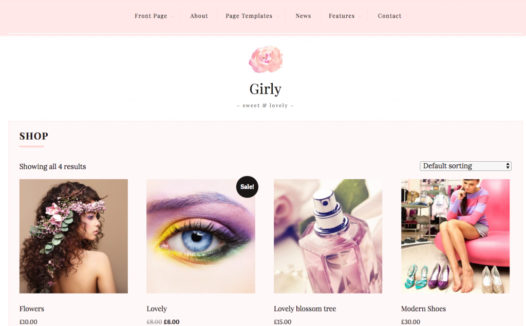 girly wordpress theme