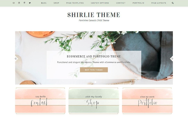 shirlie wordpress theme