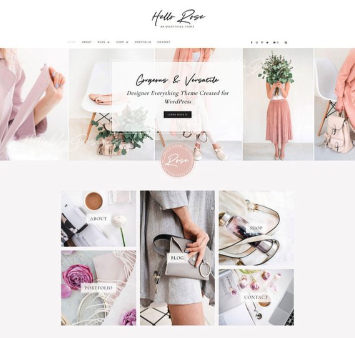 wordpress theme hello rose