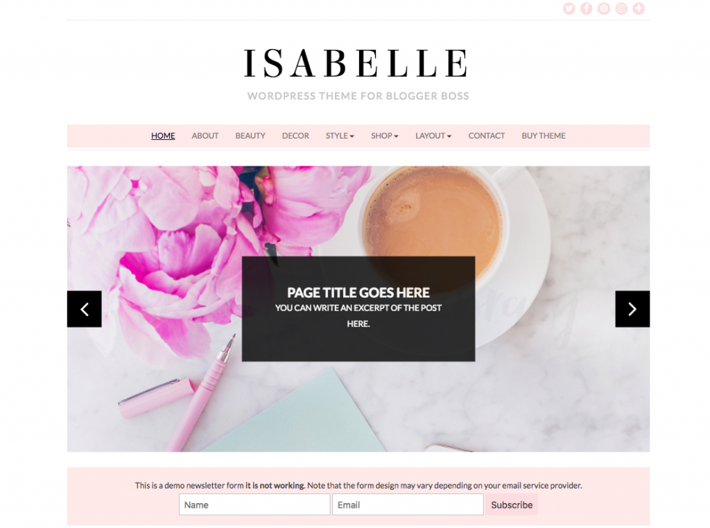 isabelle wordpress theme