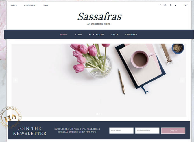 sassafras wordpress theme