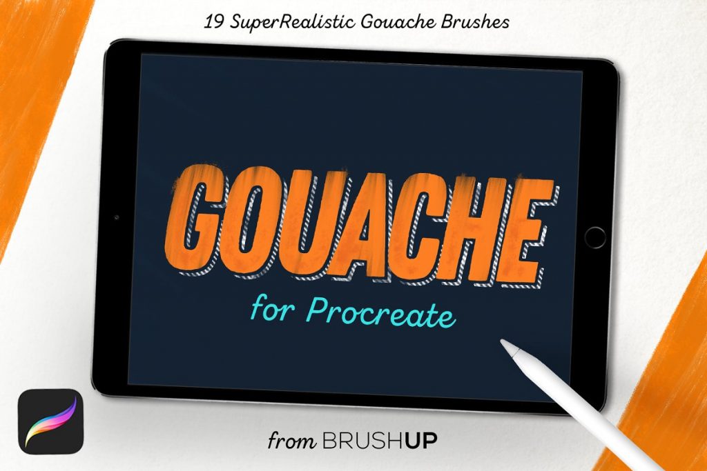 procreate paint brush gouache 