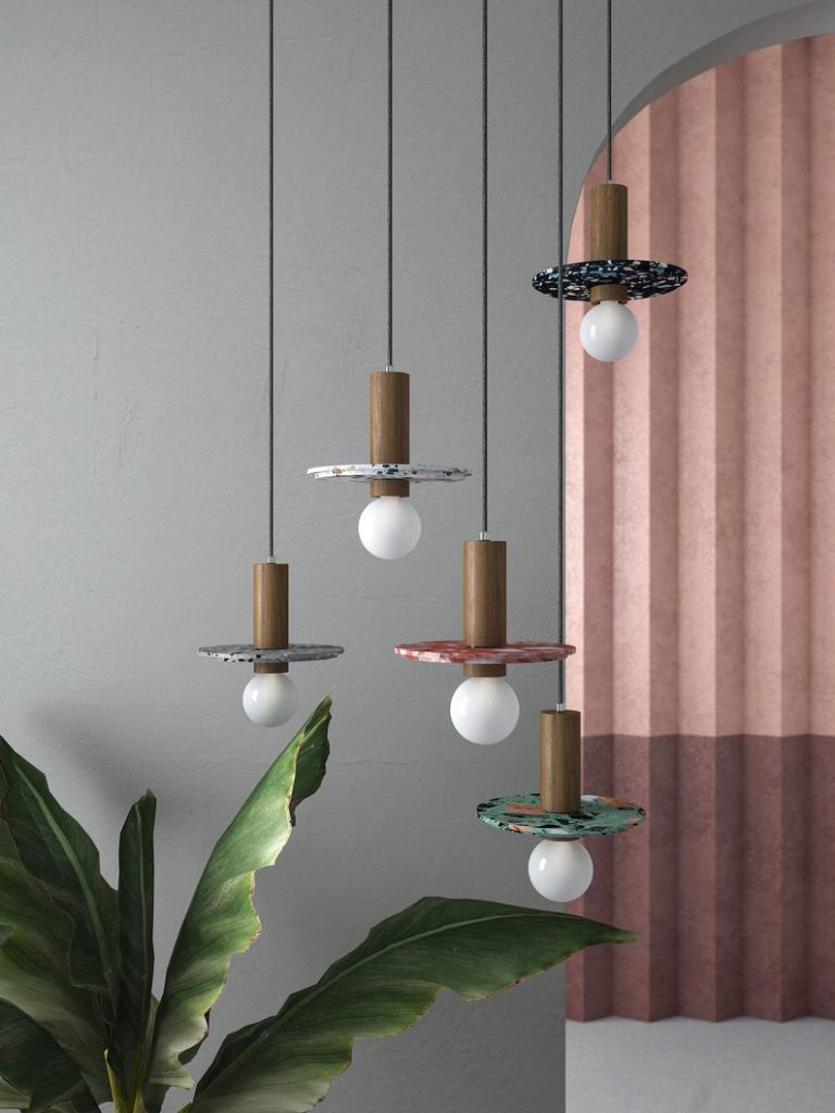 Terrazzo pendant lighting